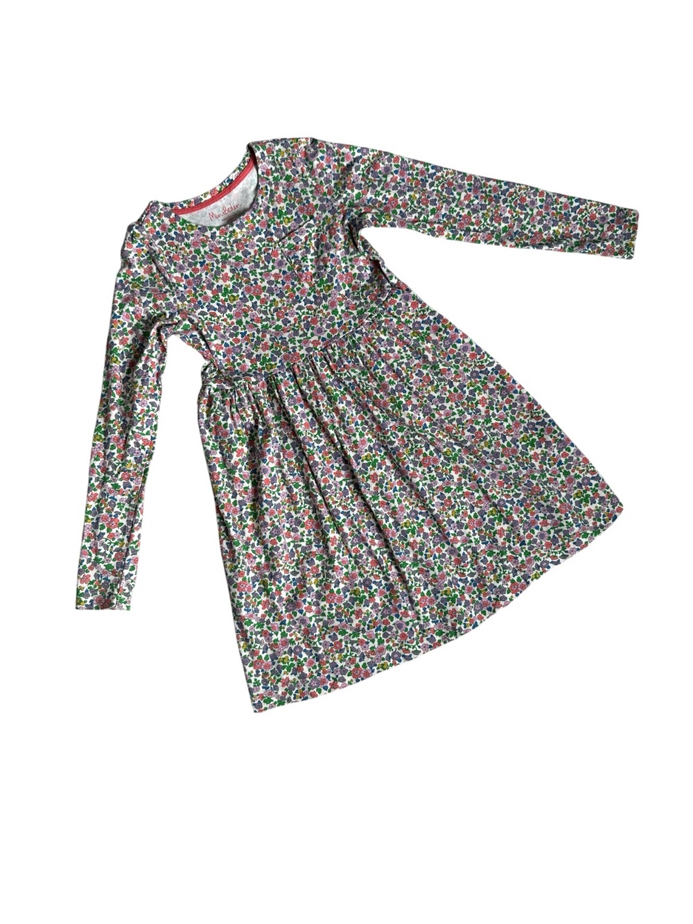 Mini Boden Girls Liberty Floral Print Long-Sleeve Cotton Dress - Size 11-12y